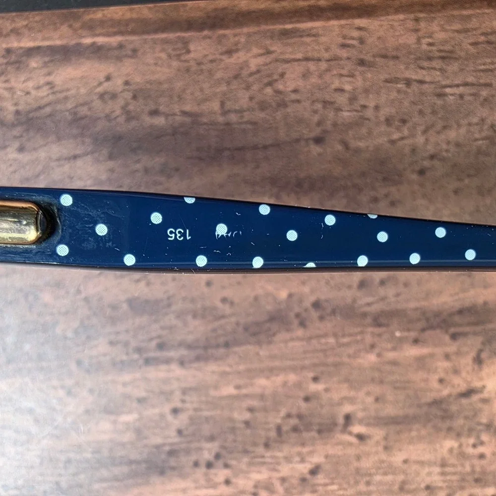 Kate Spade New York  Black Frame Polka Dot Temples‎ 52-17
